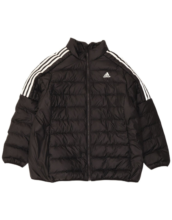 Adidas Dame Loose Fit Polstret Jakke UK 20/22 XL Sort Polyester Sports