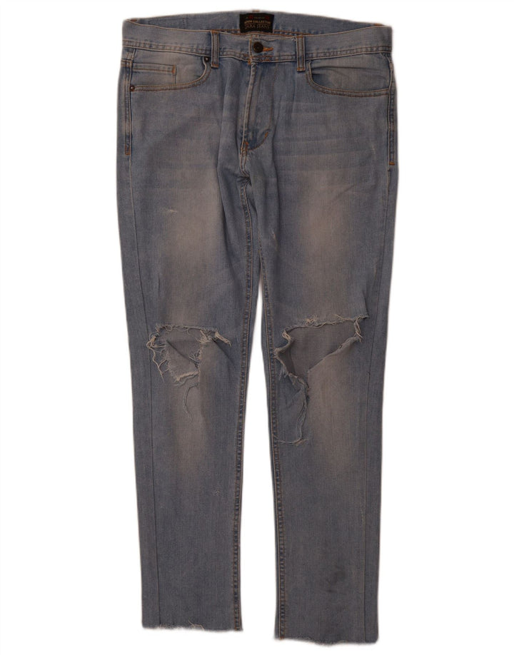 ZARA Mens Straight Jeans EU 42 Large W32 L28 Blue Cotton