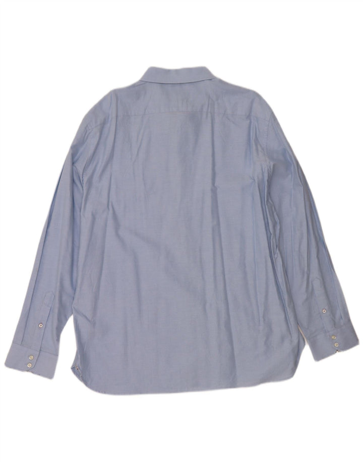 Ted Baker Herre Regular Fit skjorte størrelse 17 XL Blå bomuld
