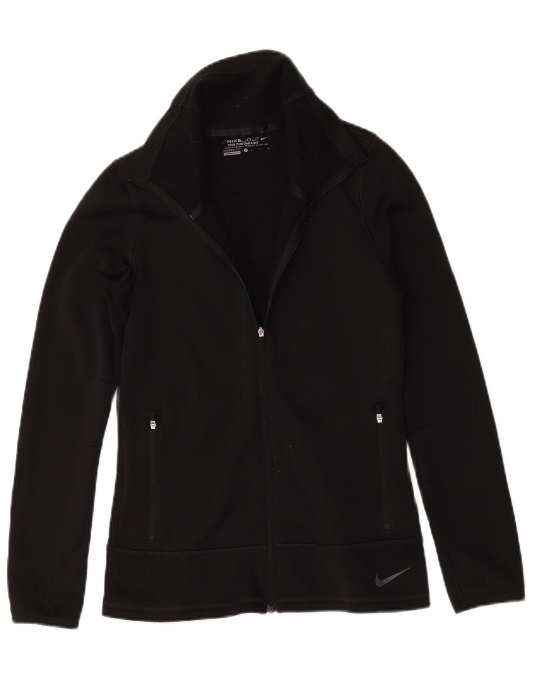 Nike Therma-Fit træningsdragt topjakke UK 10 Lille sort polyester