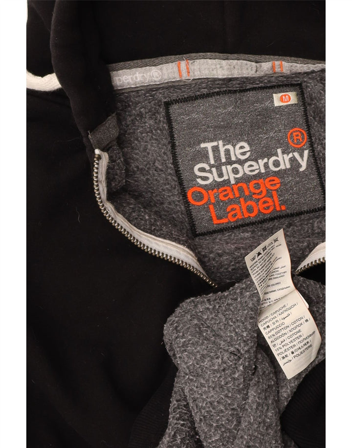 SUPERDRY Hættetrøje med lynlås til mænd mellem sort bomuld