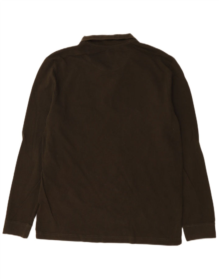 Farah Langærmet Polo Shirt til mænd Stor Khaki Bomuld