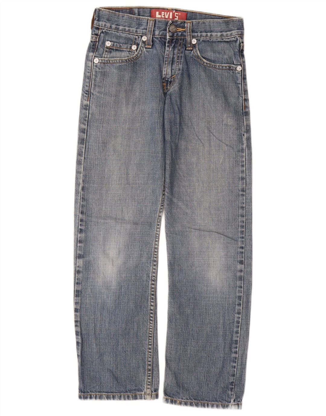 LEVI'S Boys 514 Slim Straight Jeans 9-10 år W25 L25 Blå Bomuld