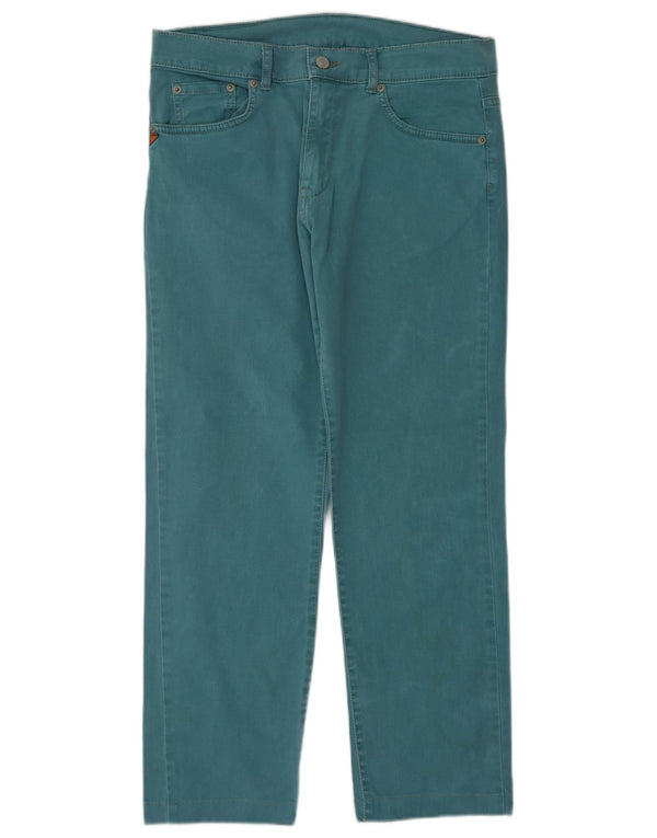 Kappa Womens Perfect Fit Straight Casual Bukser W31 L27 Blå Bomuld