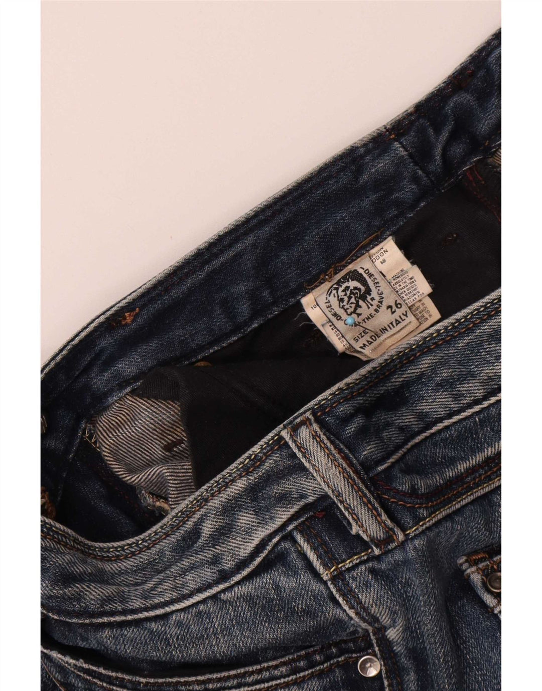 Diesel Dame Bootcut Jeans W26 L31 Blå Bomuld