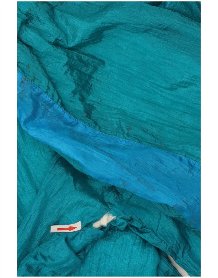 Vintage fuld træningsdragt til mænd XL Blå Colourblock Nylon