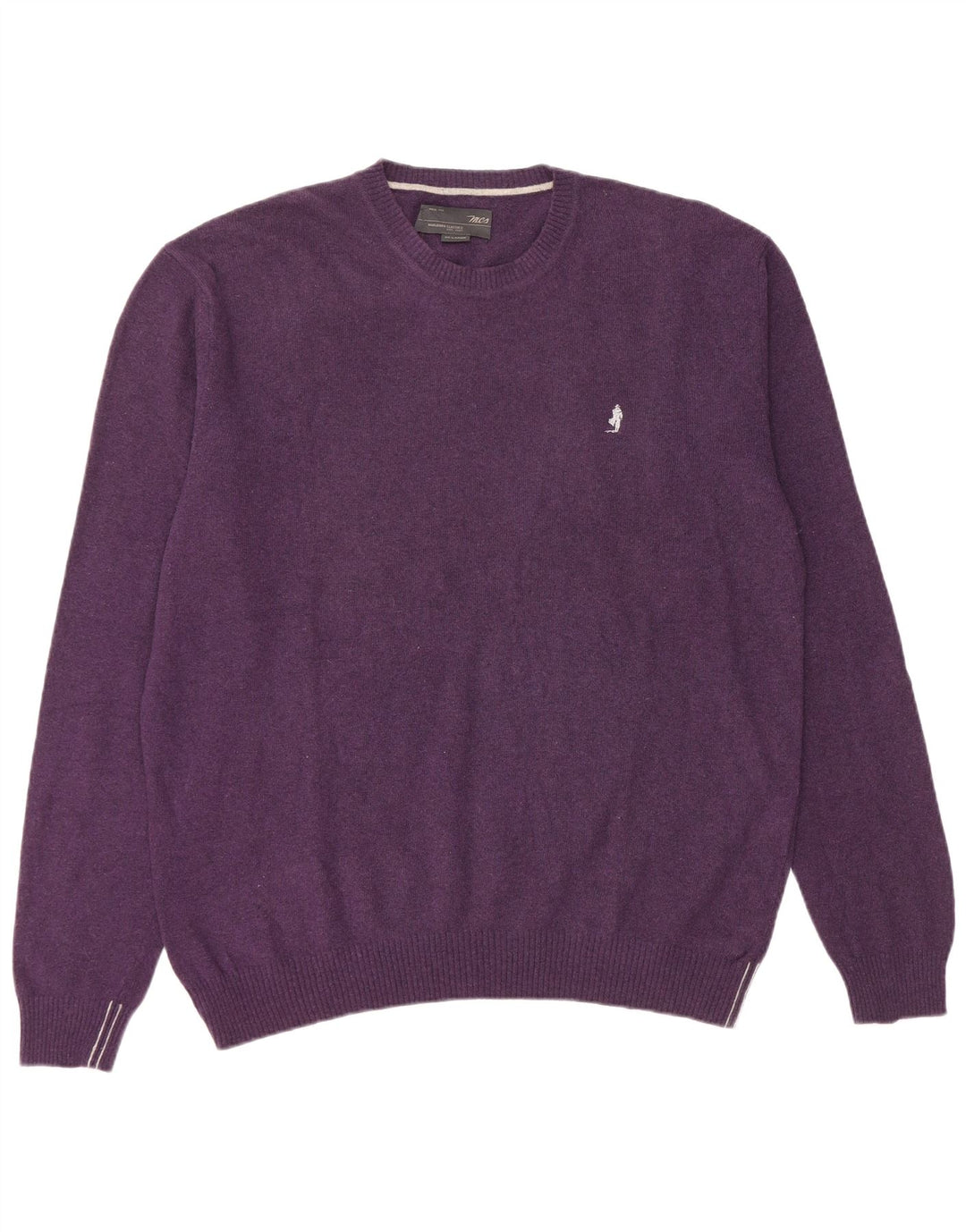 MARLBORO CLASSICS Dame sweater med rund hals DK 20 2XL Lilla Uld