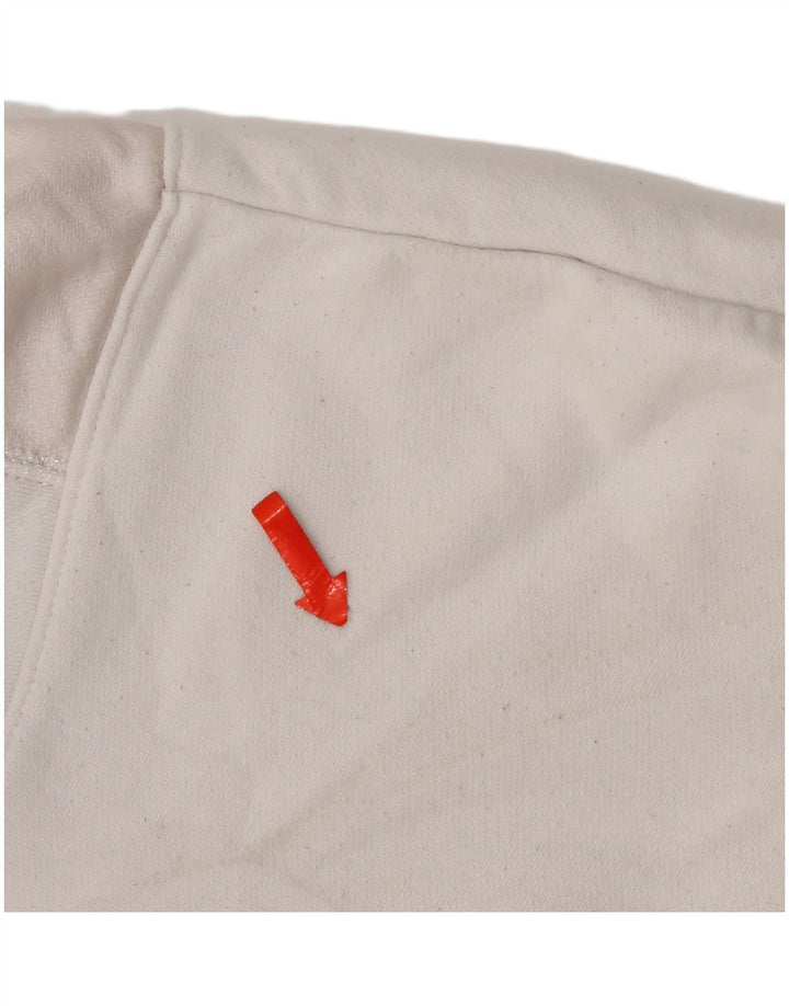 Nike Dame Grafisk Oversized Hoodie Jumper UK 20 2XL Hvid Bomuld