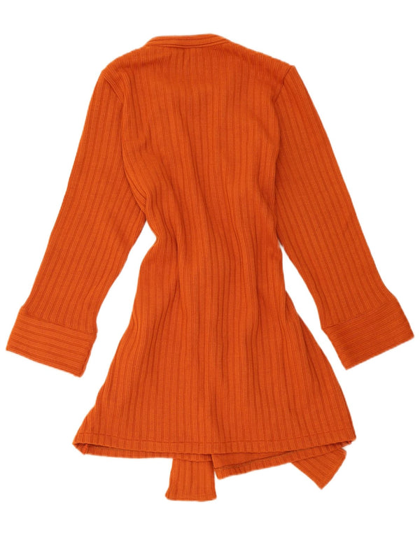 Vintage Dame Longline Cardigan Sweater UK 8 Small Orange