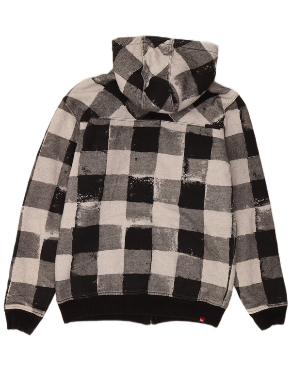 Quiksilver Hættetrøje med lynlås til mænd Medium Sort Gingham Bomuld