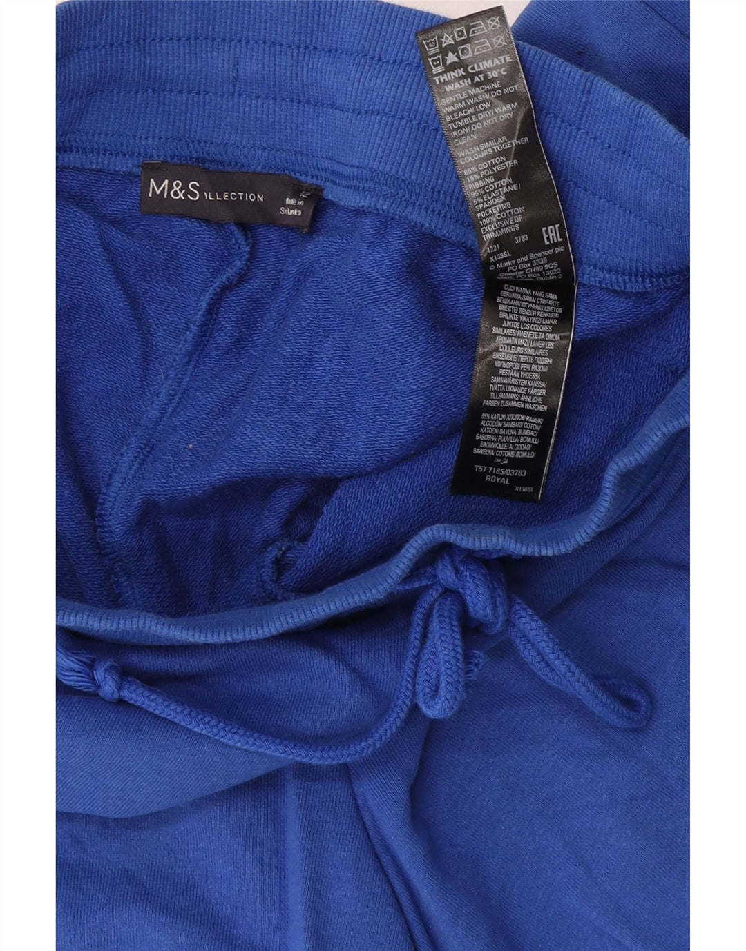 Marks & Spencer Sportsshorts til kvinder UK 12 Mellemblå bomuld