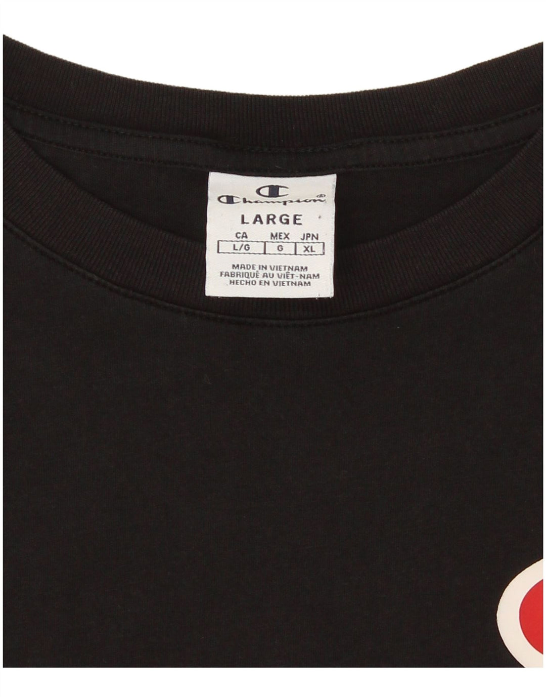 Champion Kvinder Oversized Grafisk T-Shirt Top UK 16 Large Sort