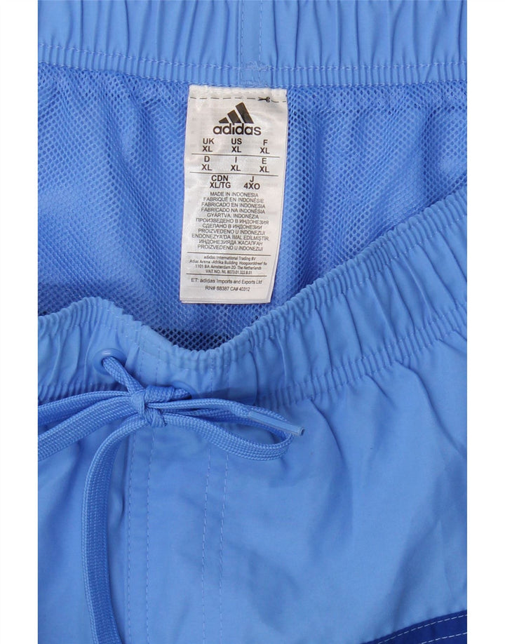 Adidas Badeshorts til mænd XL Blå Colourblock Polyester