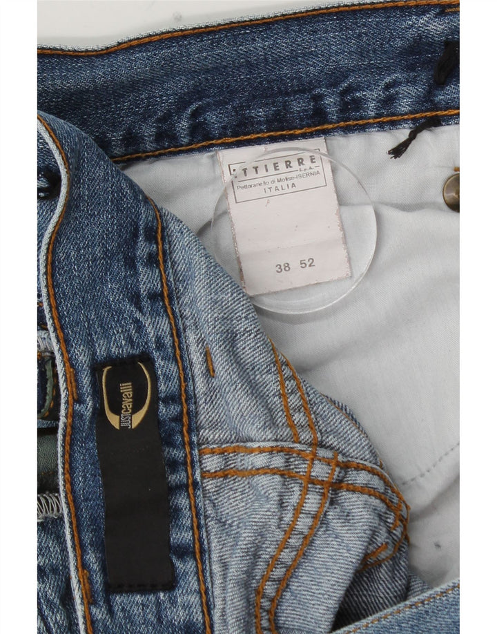 JUST CAVALLI Herre Ittierre Straight Jeans IT 52 XL W38 L36 Blå Bomuld