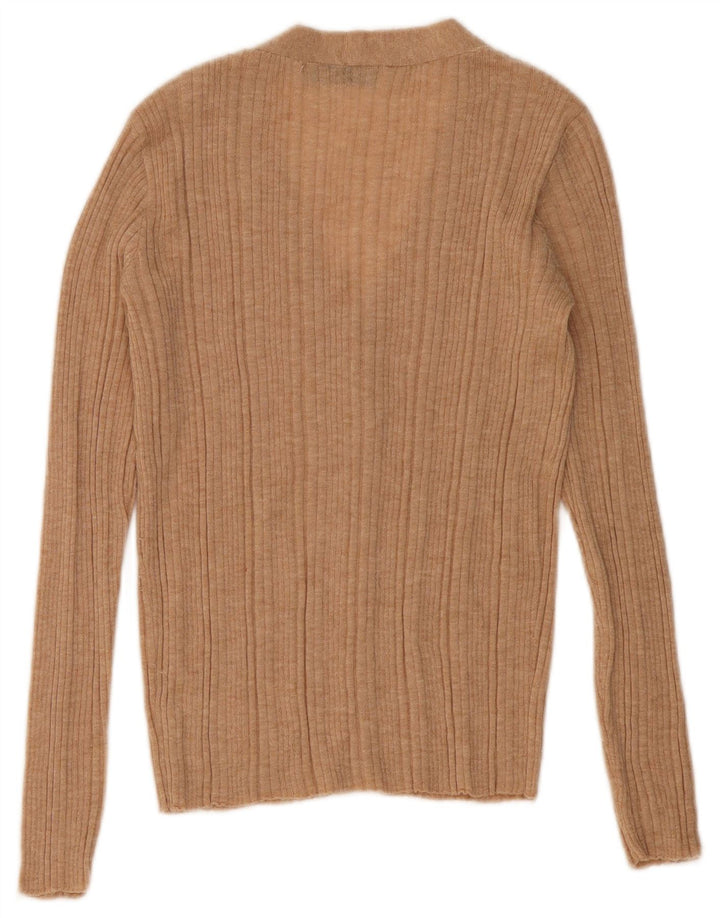 ZARA cardigan sweater til kvinder UK 10 Small Beige