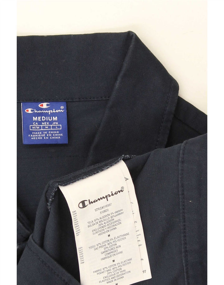 Champion Herre Bomber Jacket UK 38 Medium Navy Blue Cotton