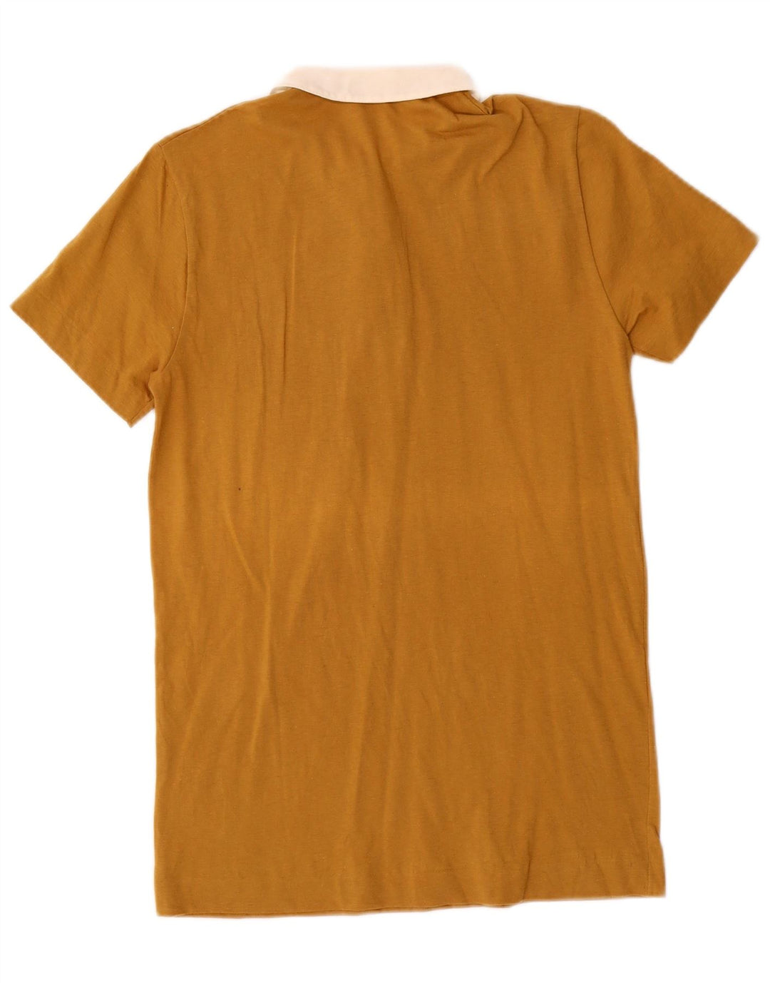 BENETTON Dame Polo Shirt UK 6 XS Brun Colourblock Bomuld