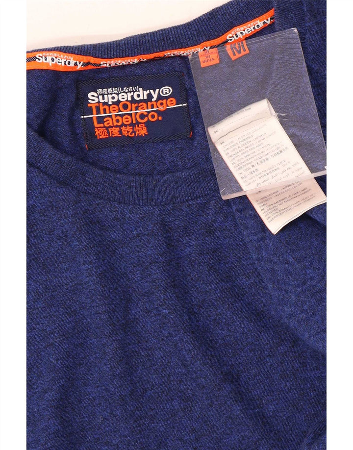 Superdry Herre T-shirt Top Medium Navyblå Flecked Bomuld