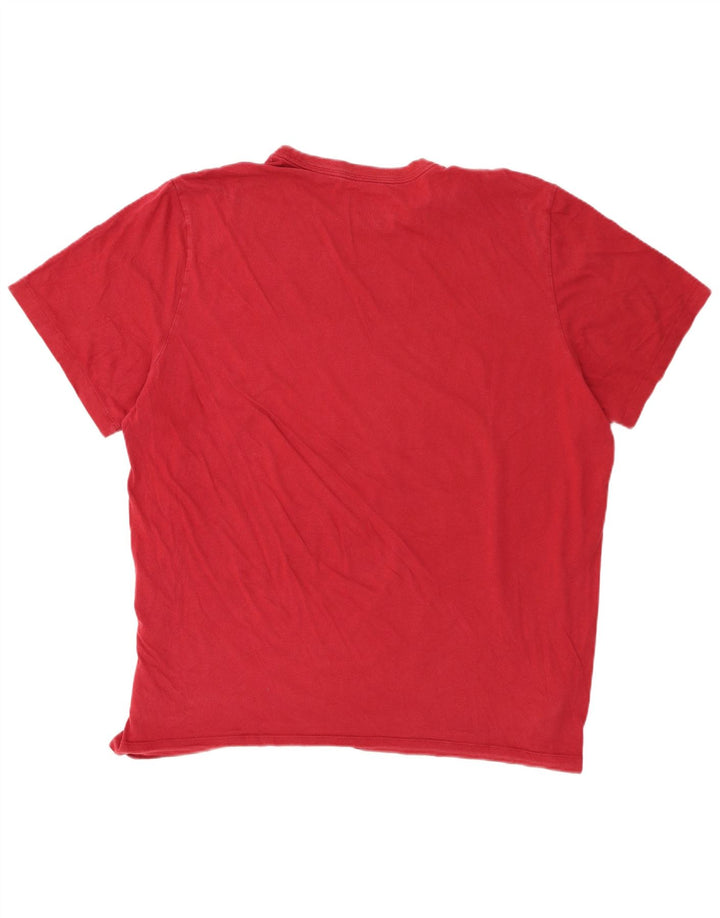 Nike T-shirt top til mænd 2XL Bourgogne bomuld