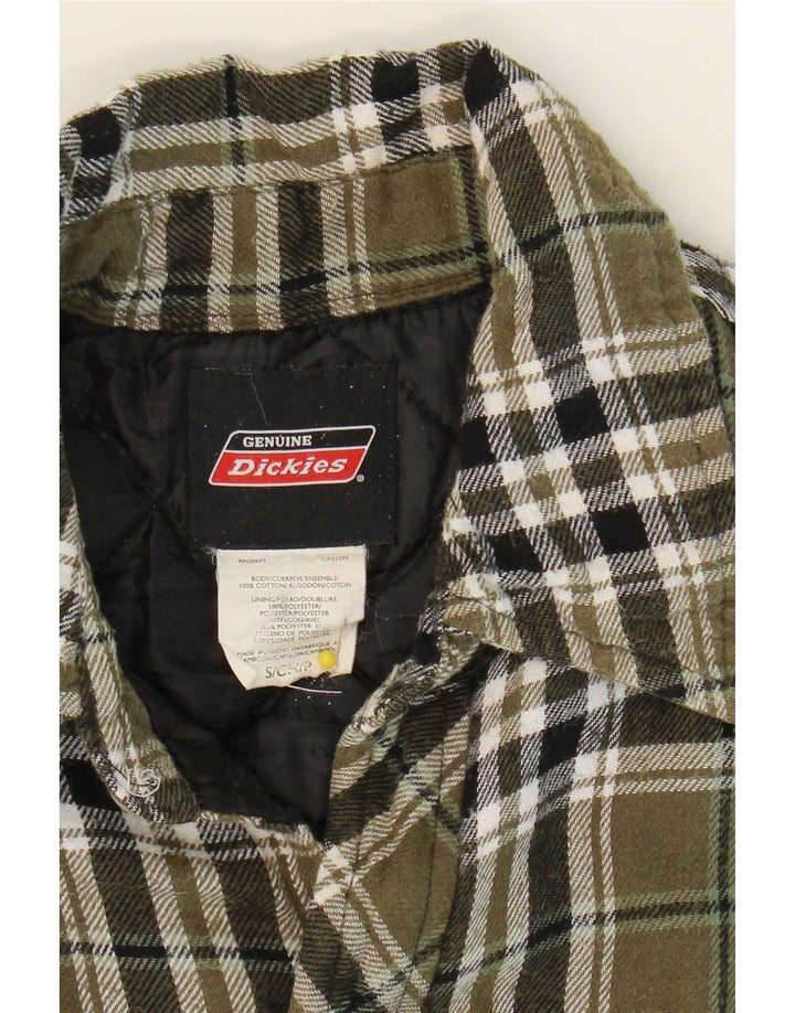 Dickies herre skovhugger flannel skjorte lille kaki ternet bomuld