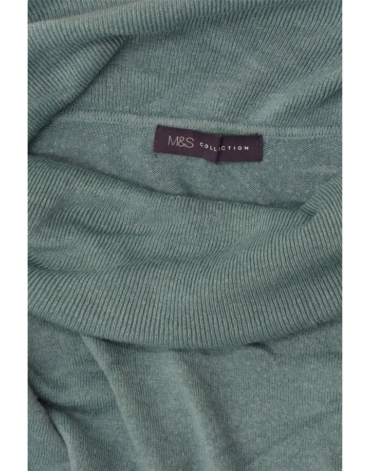 Marks & Spencer Dame Rullehals sweater UK 14 Medium Green