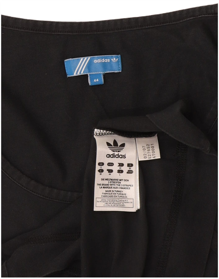 Adidas Dame Grafisk Vest Top UK 12 Medium Sort Bomuld