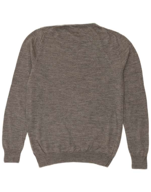 Reiss Herre Crew Neck Jumper Sweater Medium Grey Flecked