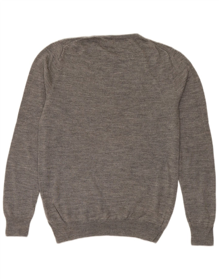 Reiss Herre Crew Neck Jumper Sweater Medium Grey Flecked