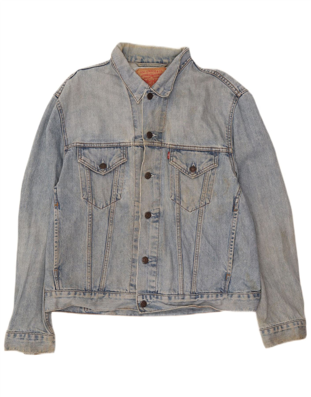 Levi's Herre denimjakke UK 40 Large Blue Cotton