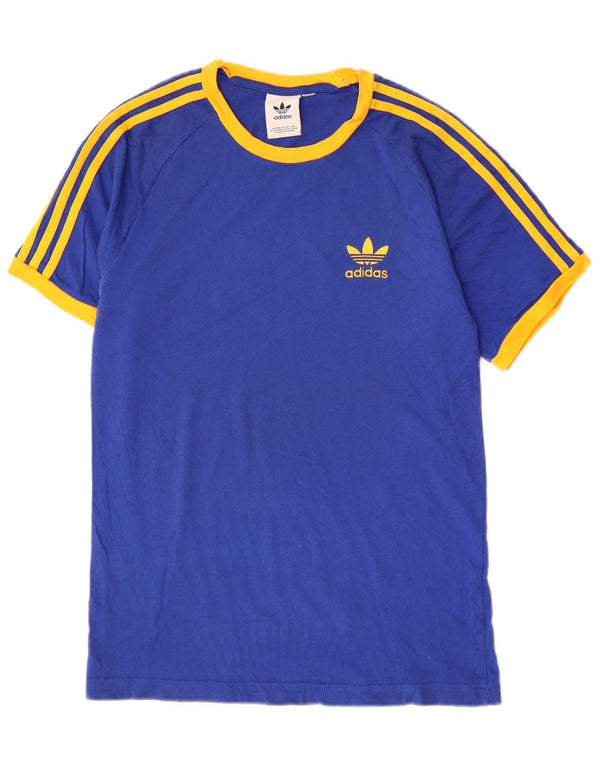 Adidas Mens T-Shirt Top Small Blue