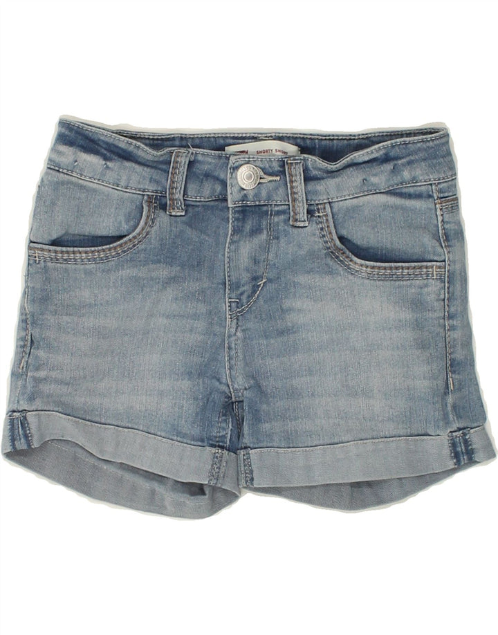 LEVI'S Girls Denim Shorts 7-8 Years W26 Blue Cotton Vintage Levi's and Second-Hand Levi's from Messina Hembry 