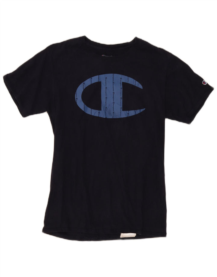 Champion Herre grafisk T-shirt top lille sort bomuld