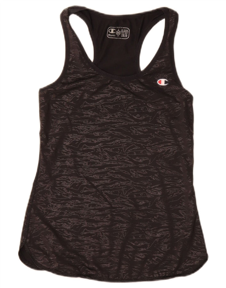 Champion kvinders abstrakt mønster vest top UK 4 XS Sort