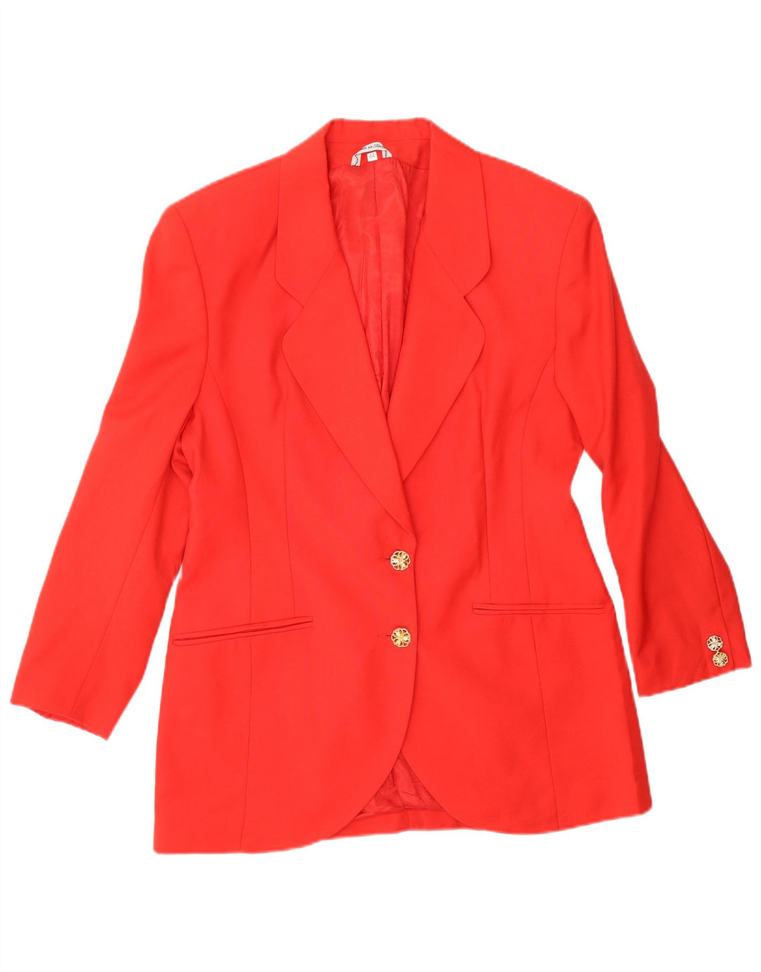 VINTAGE Dame 2-knap 2-delt nederdelsæt IT 44 Medium W26 Rød Uld