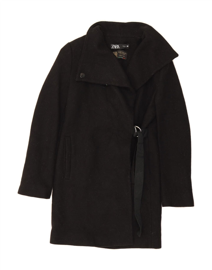 ZARA Womens Overcoat UK 6 XS Black Vintage Zara and Second-Hand Zara from Messina Hembry 