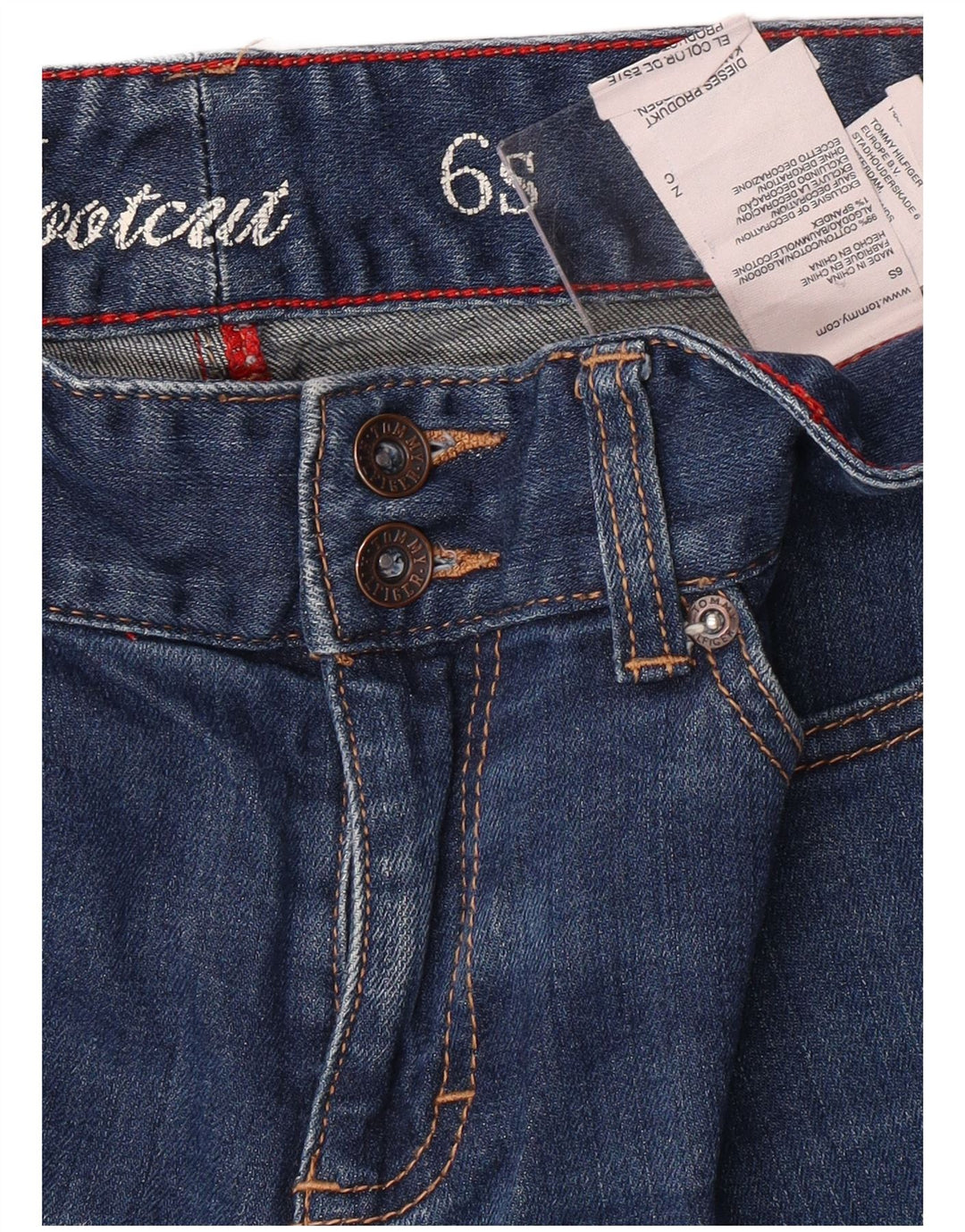 TOMMY HILFIGER Dame Bootcut Jeans US 6 Medium W30 L30 Blå Bomuld