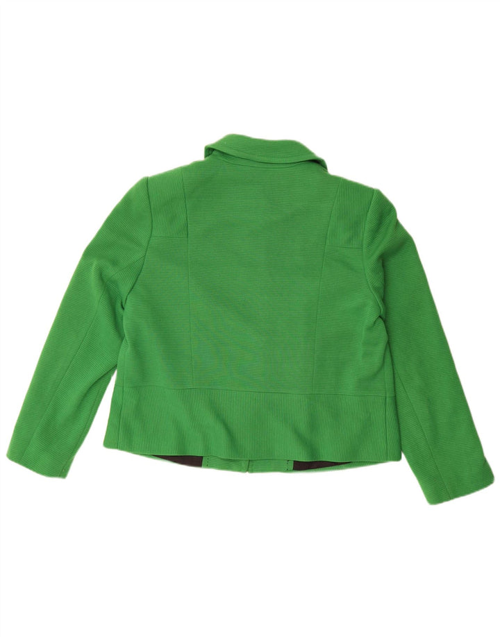 Marks & Spencer Dame 4-knaps blazerjakke UK 16 Stor grøn polyester