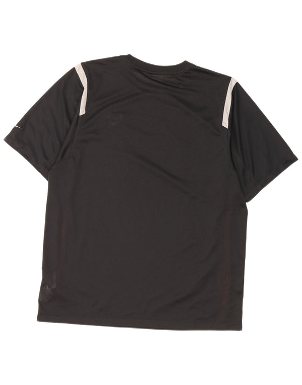 Nike Herre Dri Fit T-Shirt Top UK 42/44 Stor sort Colourblock Polyester