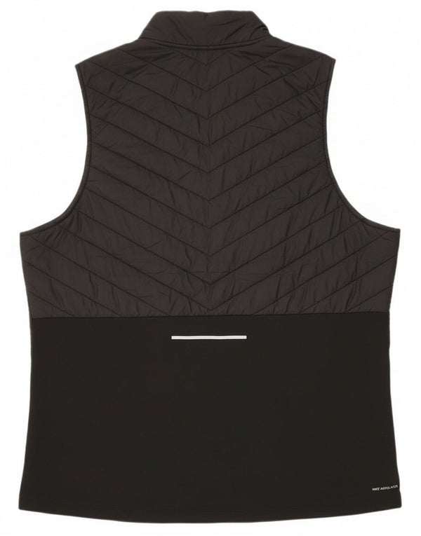 Nike Running Gilet UK 42 XL Sort Colourblock Polyester