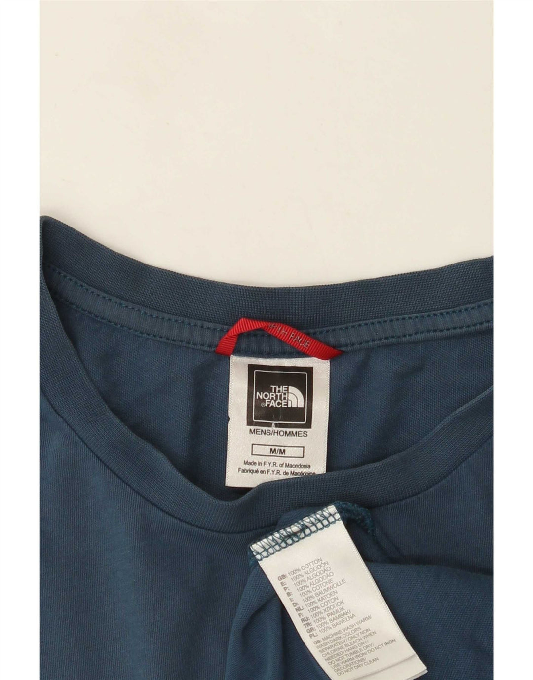 The North Face Herre grafisk T-shirt Top Medium Blue Bomuld