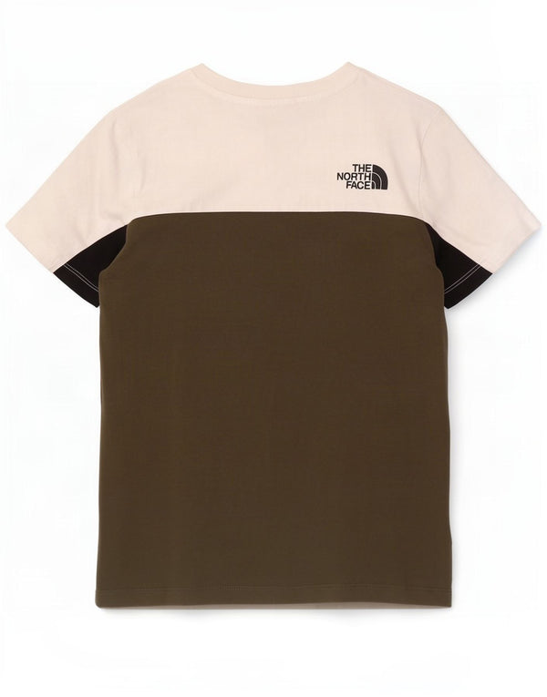 The North Face Boys Grafisk T-Shirt Top 11-12 år Stor Khaki Colourblock