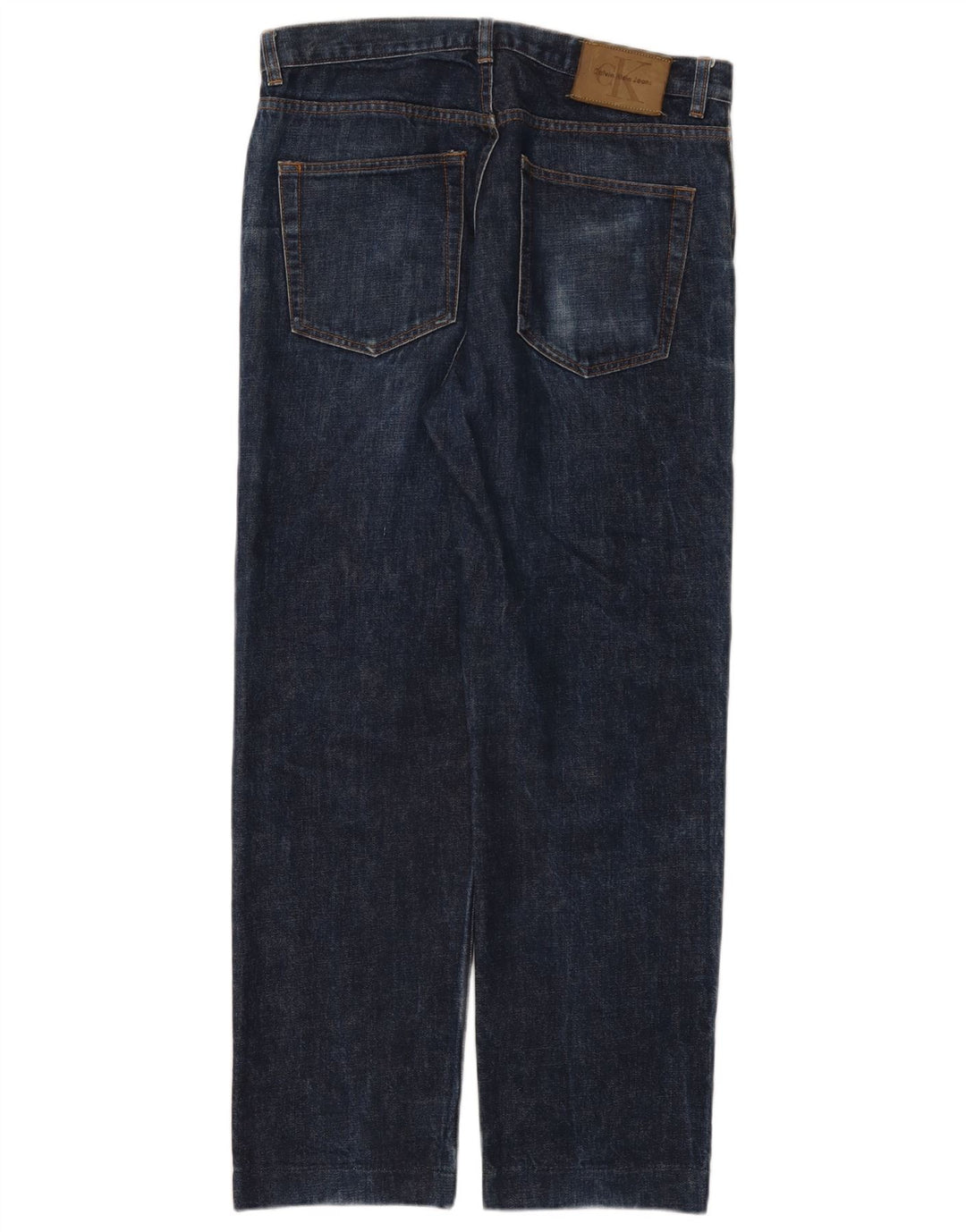 Calvin Klein Straight Jeans til mænd W33 L29 Blå Bomuld