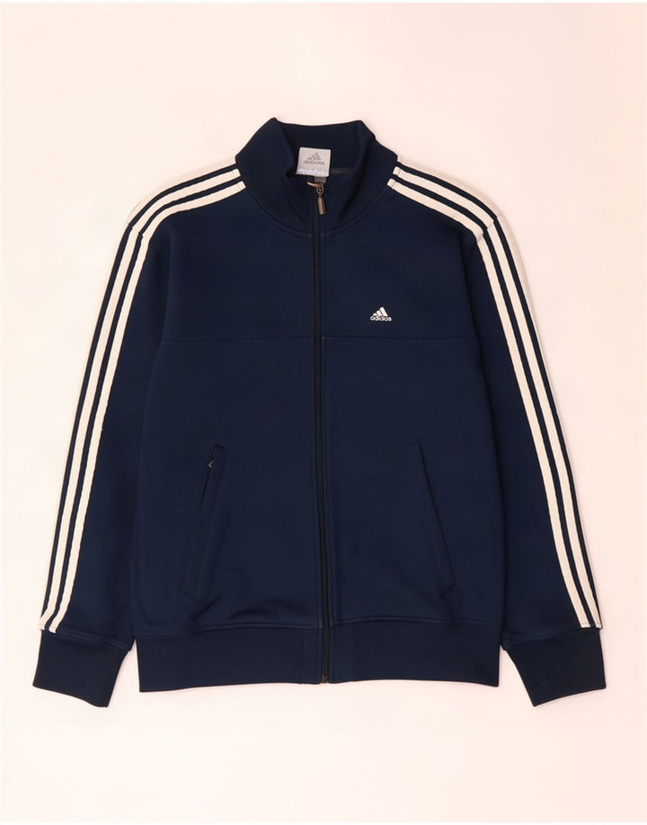 Adidas Træningsdragt til mænd Topjakke UK 38/40 Medium Navy Blue Polyester