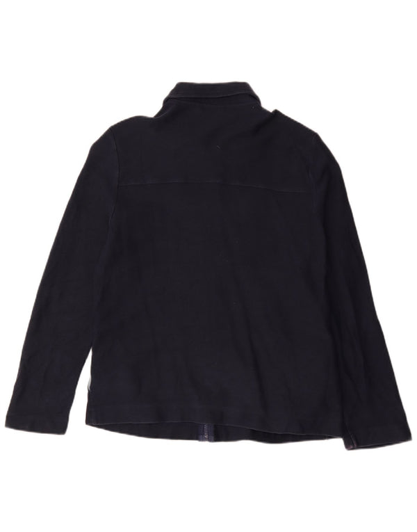 Marks & Spencer Womens Bomber Jacket UK 16 Large Navy Blue Cotton