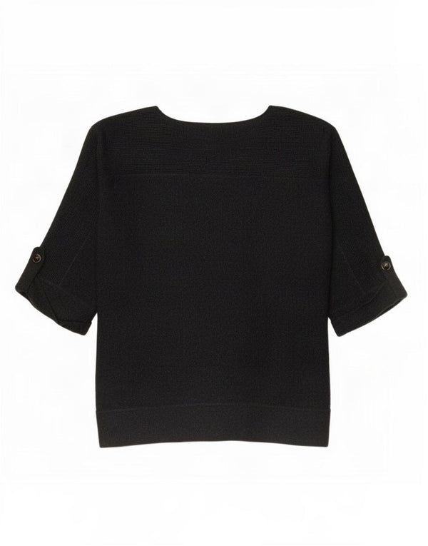 Marks & Spencer Womens Top 3/4 Sleeve UK 12 Medium Grey Viscose