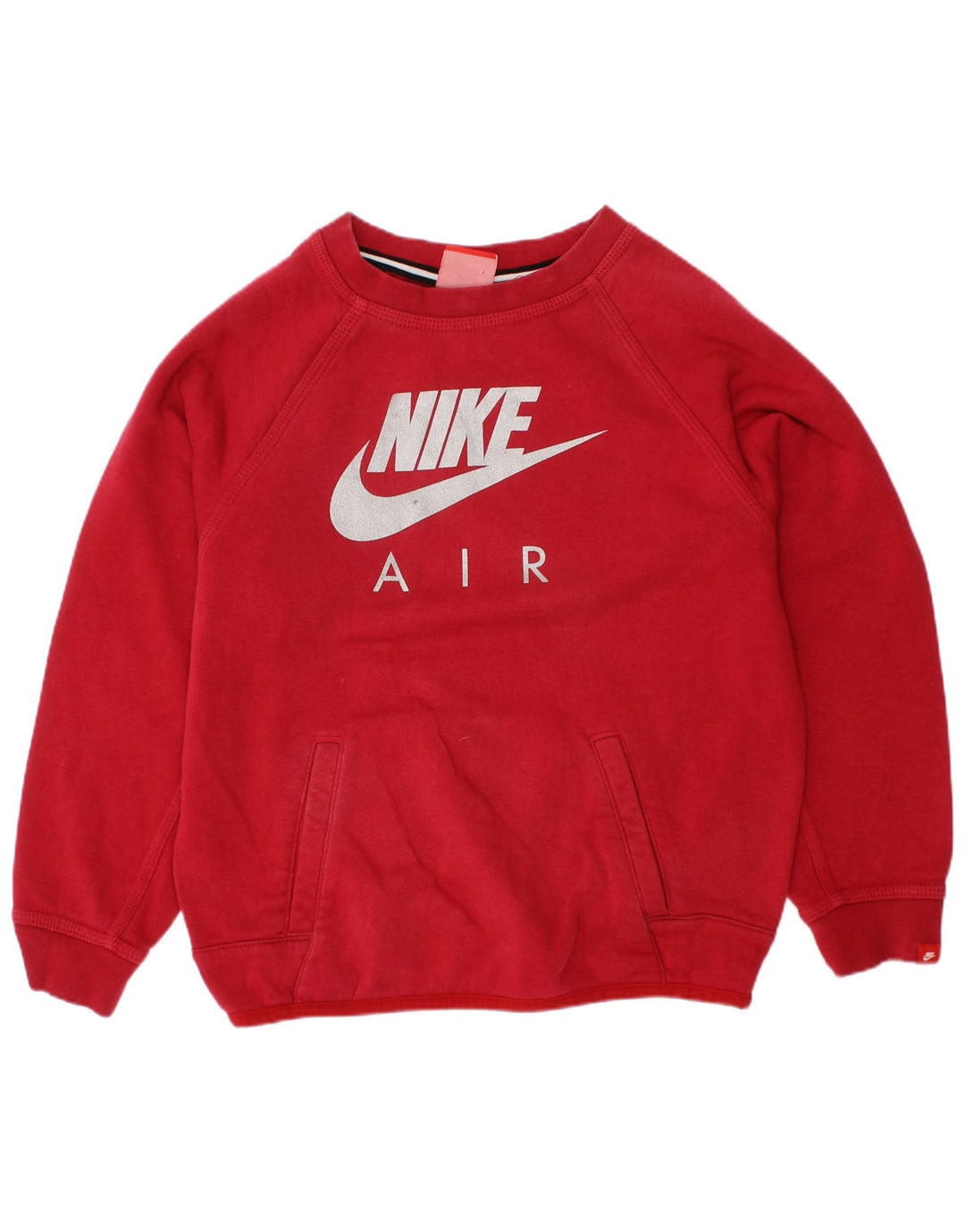 Nike Boys Graphic Sweatshirt Jumper 7-8 år XL Rød Bomuld