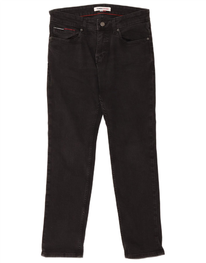 Tommy Hilfiger Herre Slim Jeans W32 L30 Sort Bomuld