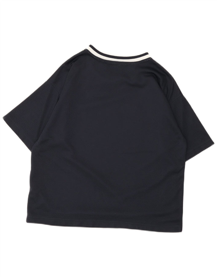 Champion Dame Grafisk T-Shirt Top UK 14 Medium Sort