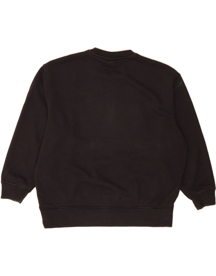 ADIDAS Womens Oversized Sweatshirt Jumper UK 8/10 Small Black Cotton Vintage Adidas and Second-Hand Adidas from Messina Hembry 