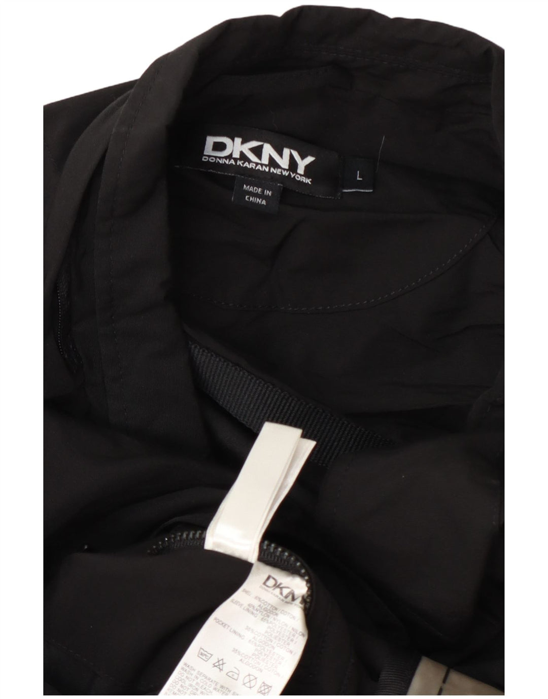 Dkny Herre 3 Knapper Blazer Jakke UK 40 Stor Sort Bomuld
